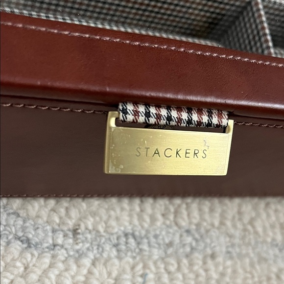 Stackers Brown Jewelry Organizer with Checkered Interior - Picture 2 of 16